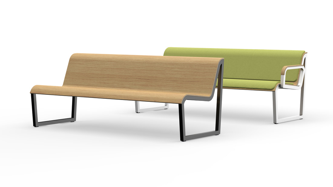 Interlude bench range designed by Jason Lansdale, furniture designer