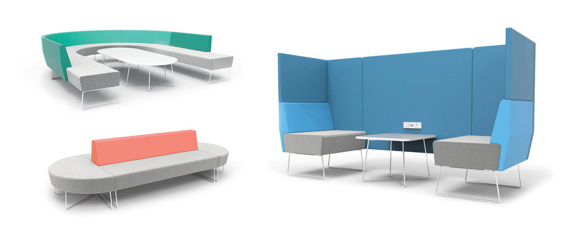 Chevron seating range designed by Jason Lansdale, furniture designer