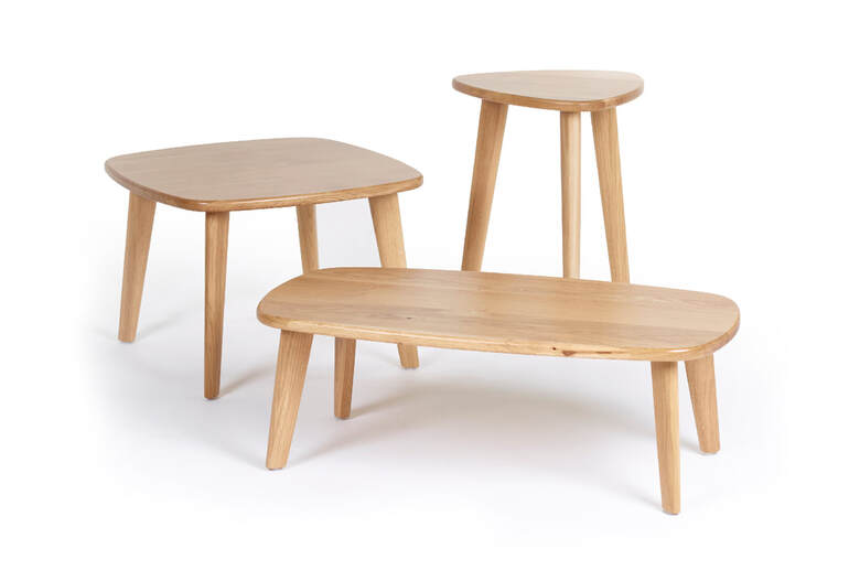 Lux coffee and occasional tables, designed by Jason Lansdale, furniture designer
