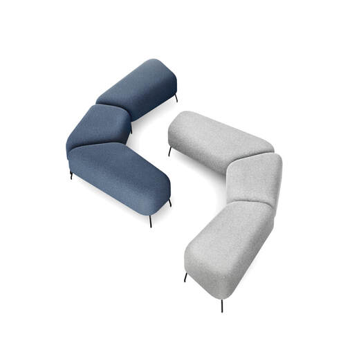 Polka modular soft seating designed by Jason Lansdale, furniture designer