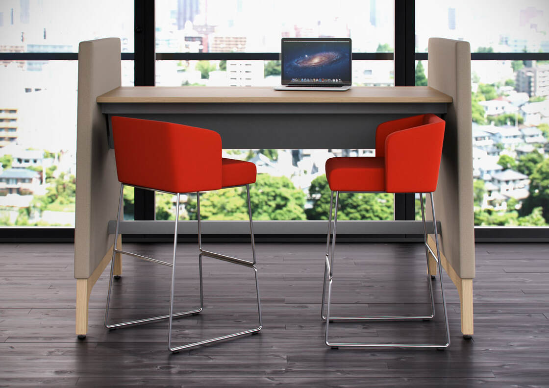 Rendezvous table system designed by Jason Lansdale, furniture designer