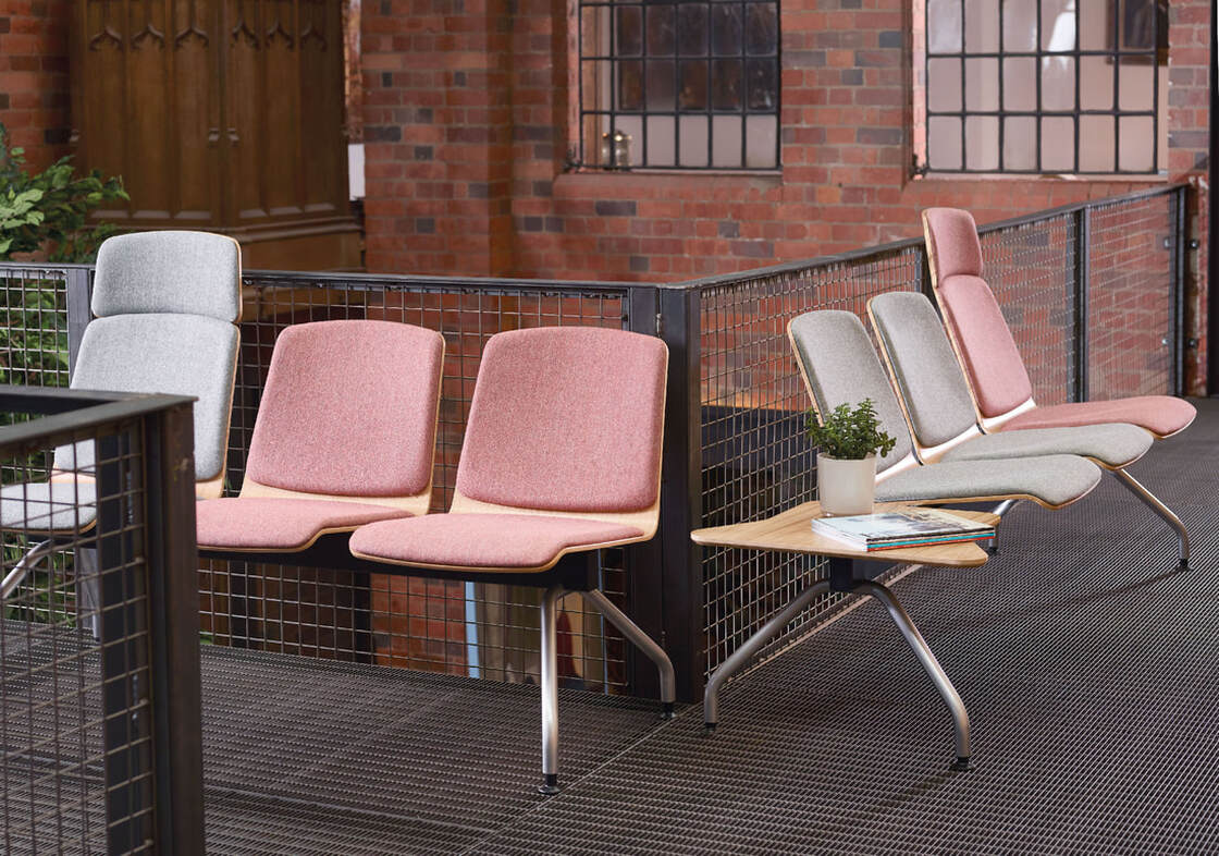 Team Up Beam seating system designed by Jason Lansdale, furniture designer