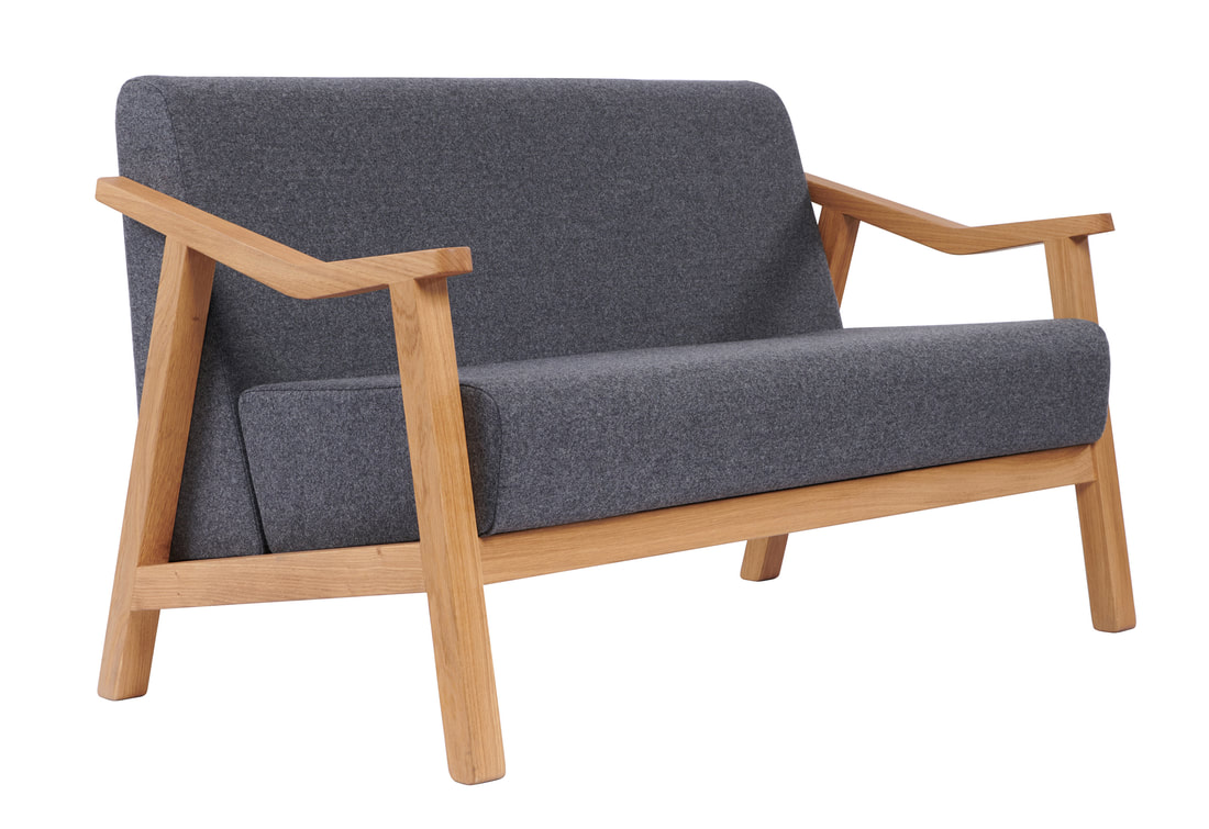 Strut 2 seater sofa designed by Jason Lansdale, furniture designer